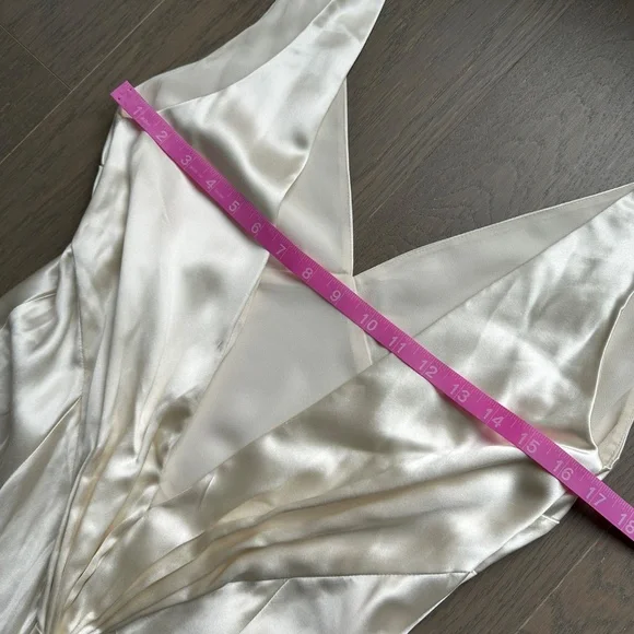 Reformation Margot Wedding Dress Gown Silk Satin Ivory Mermaid Train With Tags 6 - Picture 12 of 13